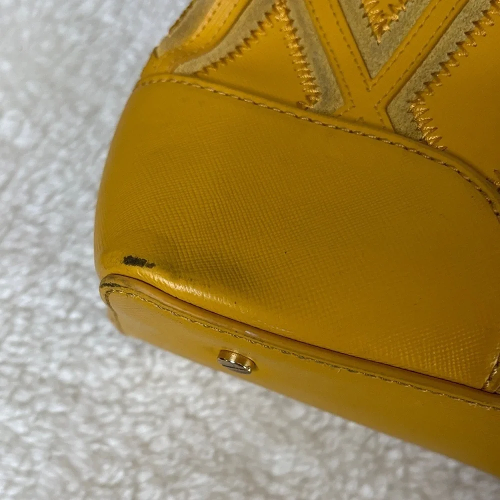 Tory Burch Mustard Diamond Satchel